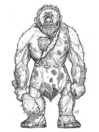 Циклоп Полифем нарисовать