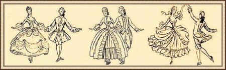 Старинные танцы раскраски