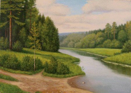 Полянка с ручейком