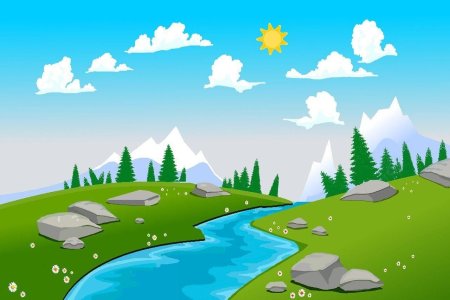Фон речка для детей