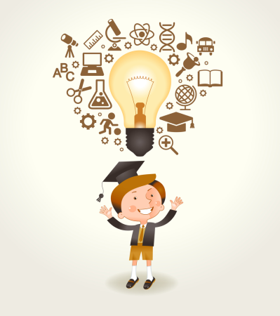 Лампочка Эврика на прозрачном фоне