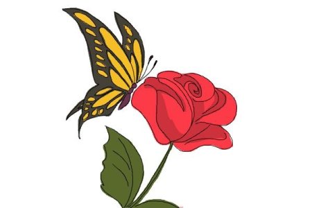 Бабочки на цветах рисунки