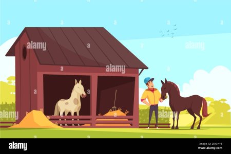 Конюшня мультяшная