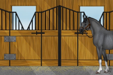 Нарисовать конюшню