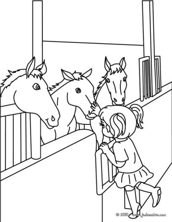 Раскраска конюшня