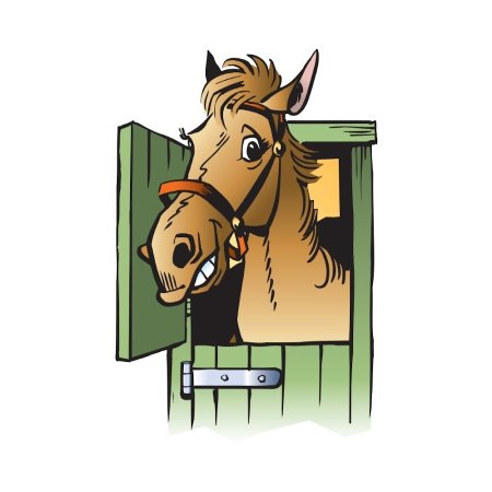 Раскраска конюшня