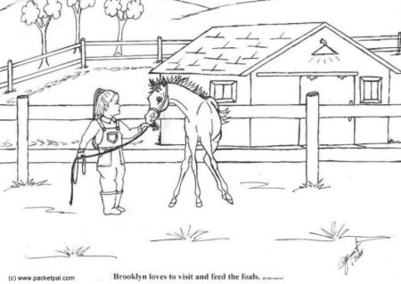 Конюшня раскраска для детей