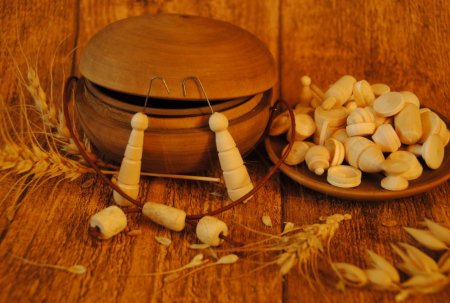 Русская народная игра Бирюльки