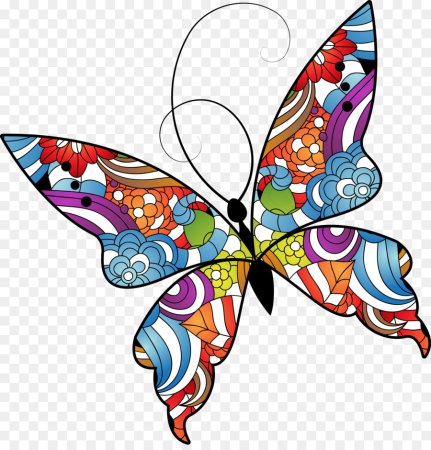 Бабочка растровое изображение