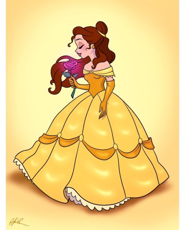 Белль принцесса Диснея рисунок