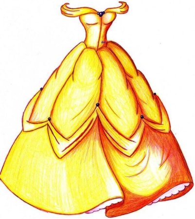 Нарисовать платье принцессы