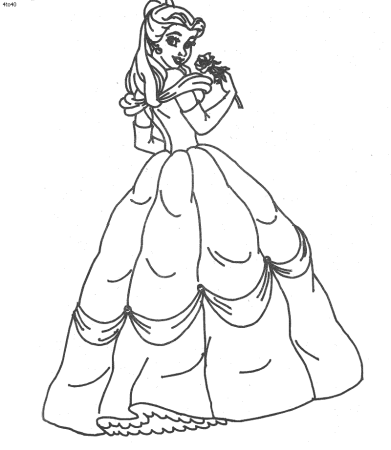 Бель принцесса Дисней раскраска