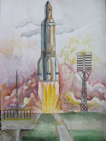 Космодром Байконур живопись