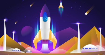 Старт ракеты вектор