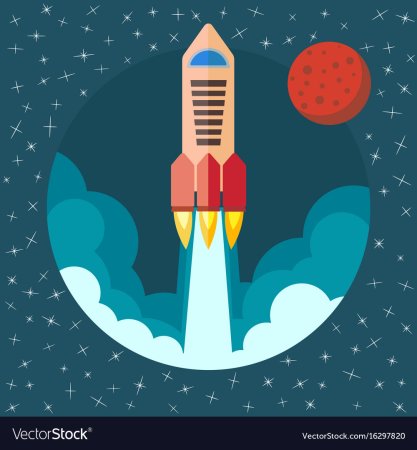 Старт ракеты вектор