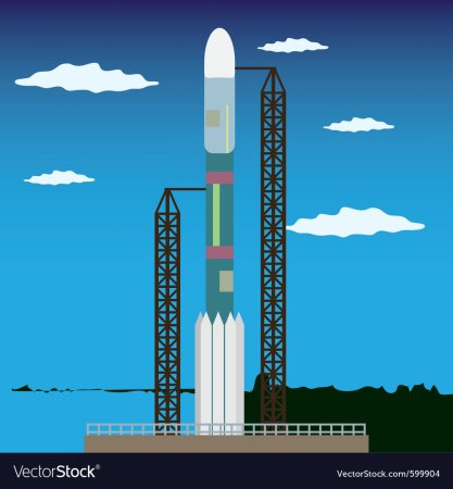 Рисование ракета на старте