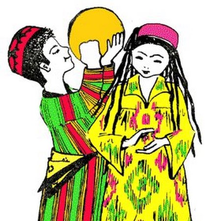 Узбекский национальный костюм рисунок