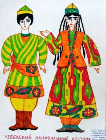 Национальный костюм узбеков для детей