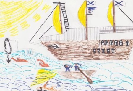 Акула толстой рисунок