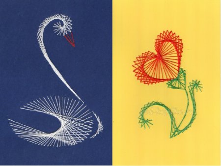 Вышивка по картону