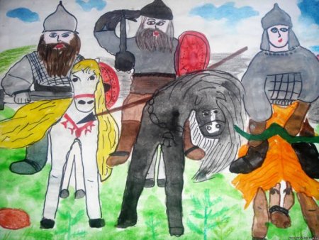 Рисование богатыри в старшей группе