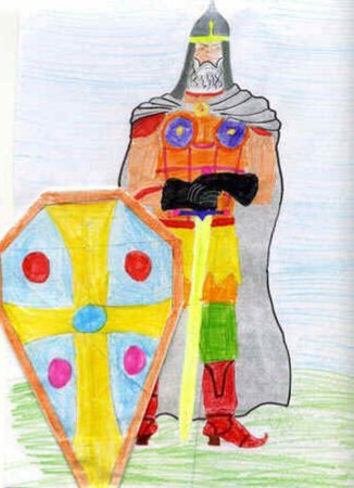 Богатырь раскраска для детей