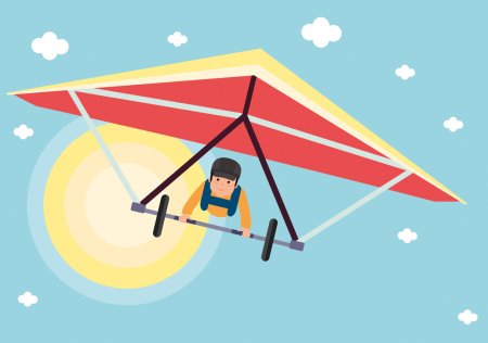 Дельтаплан иллюстрация