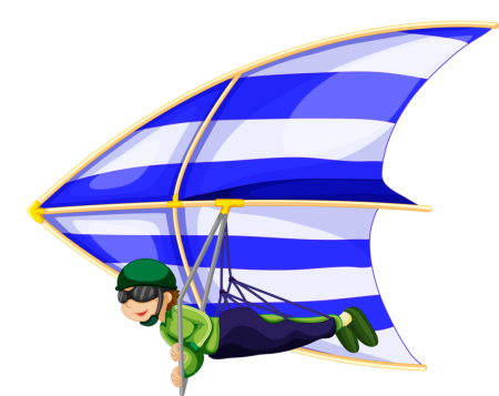 Дельтаплан на прозрачном фоне