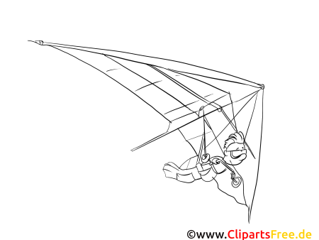 Дельтаплан на прозрачном фоне