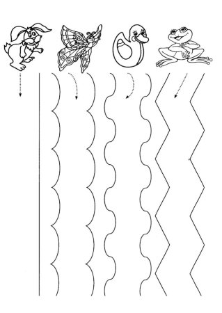 Графомоторные дорожки для малышей 3 года