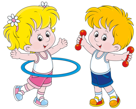 Дети на физкультуре