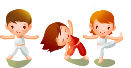 Дети делают зарядку