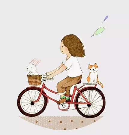 Девочка на велосипеде иллюстрация