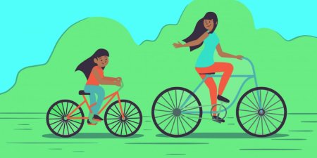 Кататься на велосипеде иллюстрация