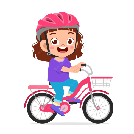 Девочка на велосипеде картинки