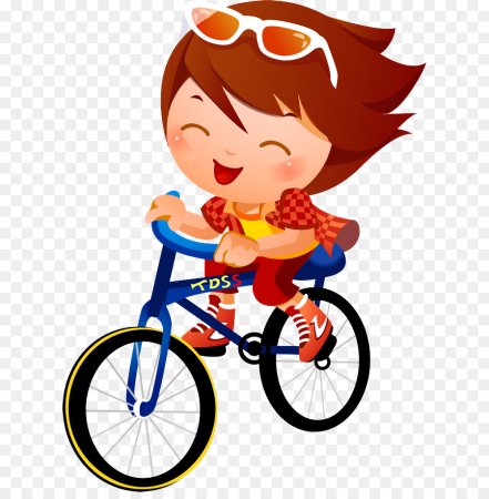 Велосипедист мультяшный