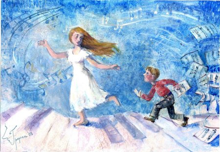 Детские иллюстрации к детскому альбому Чайковского