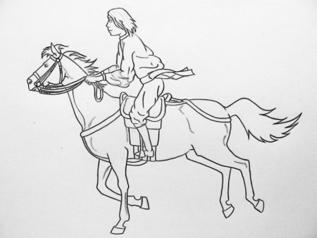 Всадник рисунок