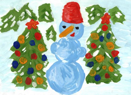 Новогодний плакат в школу