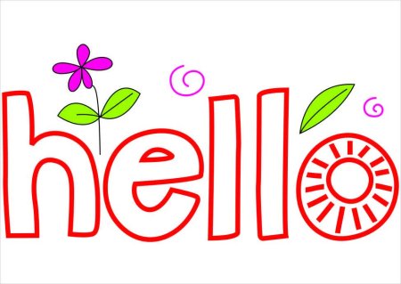 Hello надпись для детей