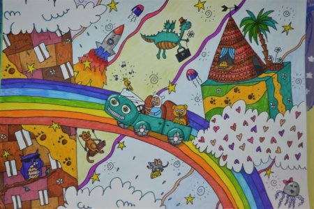 Детские рисунки на тему Рождество