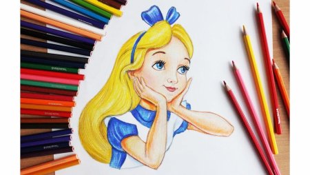 Сказочные герои цветными карандашами