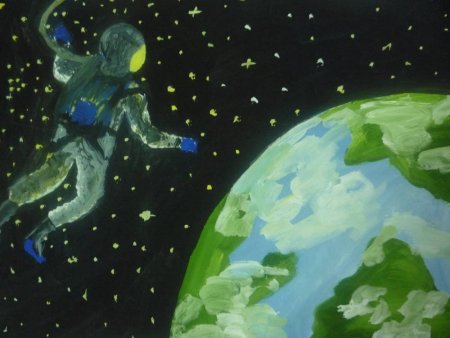 Рисование полет в космос