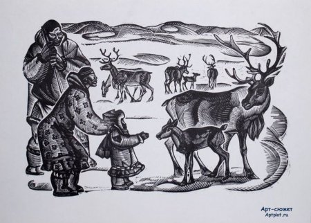 Рисунки народов севера Ханты и манси