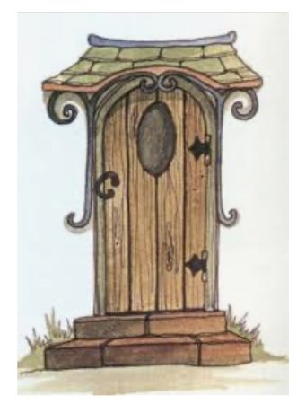 Деревянная дверь рисунок