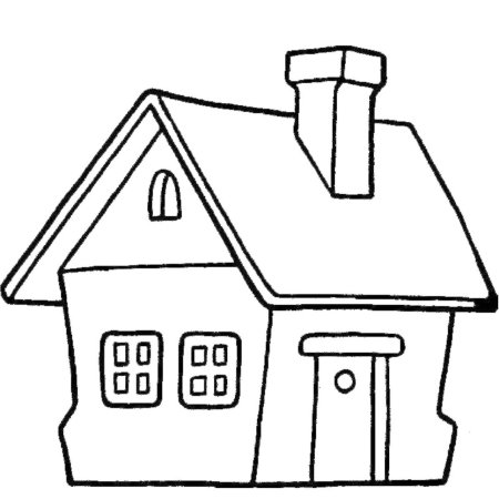 Домик трафарет для детей