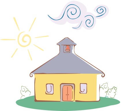 Трафареты новогодних домиков