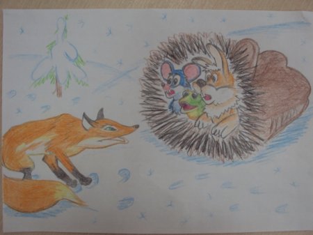 Рисунок к сказке рукавичка