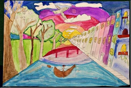 Перспектива детский рисунок