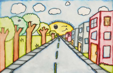 Перспектива детский рисунок